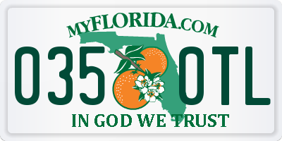 FL license plate 0350TL