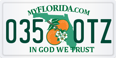 FL license plate 0350TZ