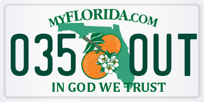 FL license plate 0350UT