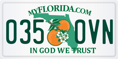 FL license plate 0350VN