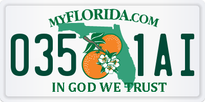 FL license plate 0351AI