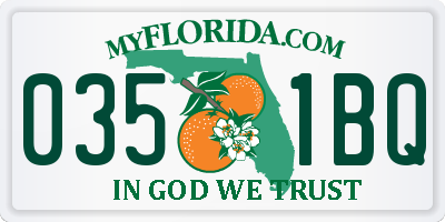 FL license plate 0351BQ