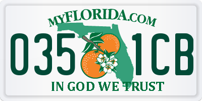 FL license plate 0351CB