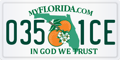 FL license plate 0351CE