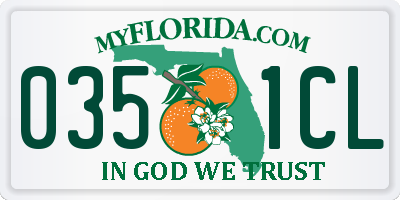 FL license plate 0351CL