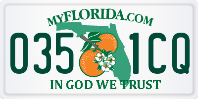 FL license plate 0351CQ