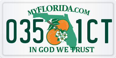 FL license plate 0351CT