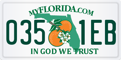 FL license plate 0351EB