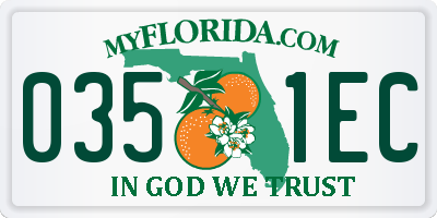 FL license plate 0351EC