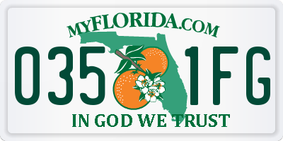 FL license plate 0351FG