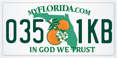 FL license plate 0351KB