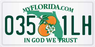 FL license plate 0351LH