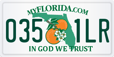 FL license plate 0351LR