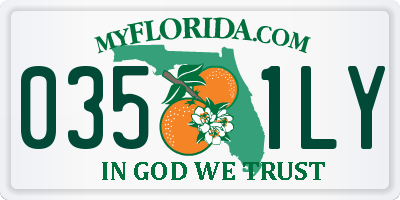 FL license plate 0351LY
