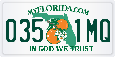 FL license plate 0351MQ