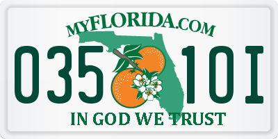 FL license plate 0351OI