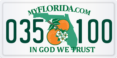 FL license plate 0351OO