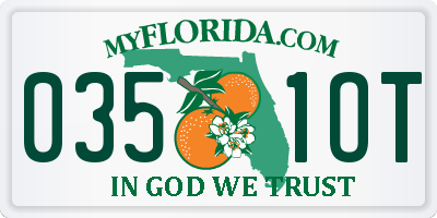 FL license plate 0351OT