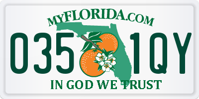 FL license plate 0351QY