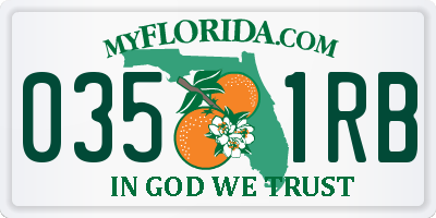 FL license plate 0351RB