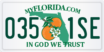 FL license plate 0351SE