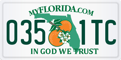 FL license plate 0351TC