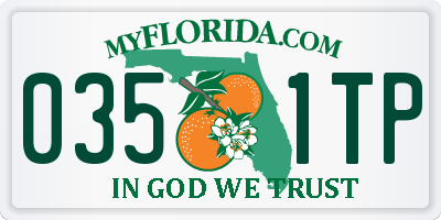 FL license plate 0351TP