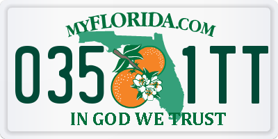 FL license plate 0351TT