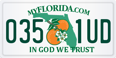 FL license plate 0351UD