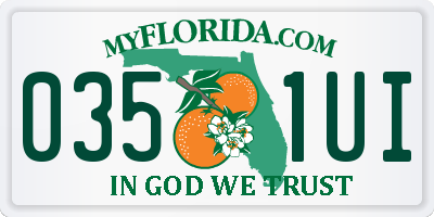 FL license plate 0351UI