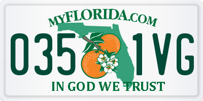FL license plate 0351VG