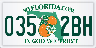 FL license plate 0352BH