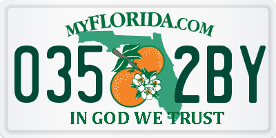 FL license plate 0352BY