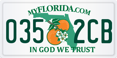FL license plate 0352CB