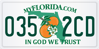 FL license plate 0352CD