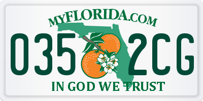 FL license plate 0352CG
