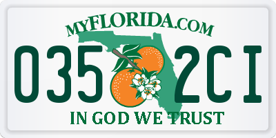 FL license plate 0352CI