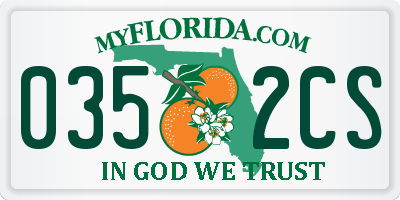 FL license plate 0352CS