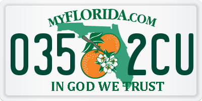 FL license plate 0352CU