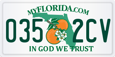 FL license plate 0352CV