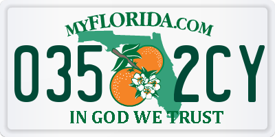 FL license plate 0352CY