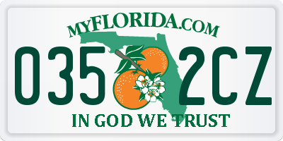 FL license plate 0352CZ