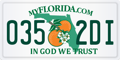 FL license plate 0352DI