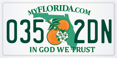 FL license plate 0352DN