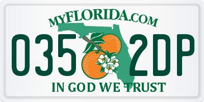 FL license plate 0352DP