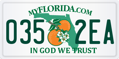 FL license plate 0352EA