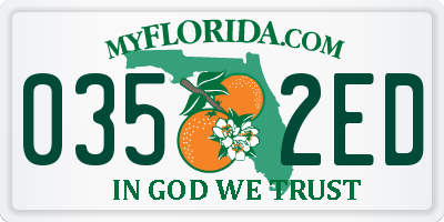FL license plate 0352ED