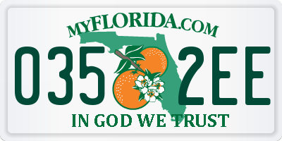 FL license plate 0352EE