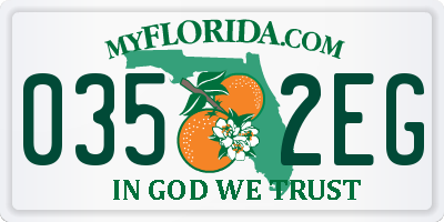 FL license plate 0352EG