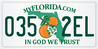 FL license plate 0352EL